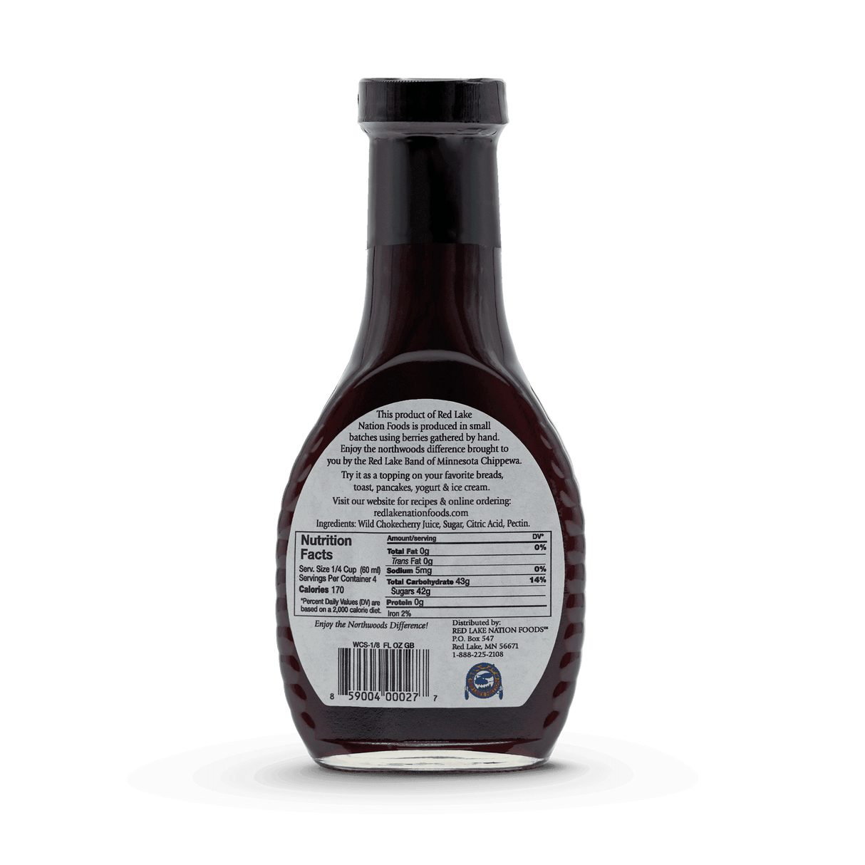 Red Lake Nation Foods Chokecherry Syrup (asasawemin-zhiiwaagamizigan)