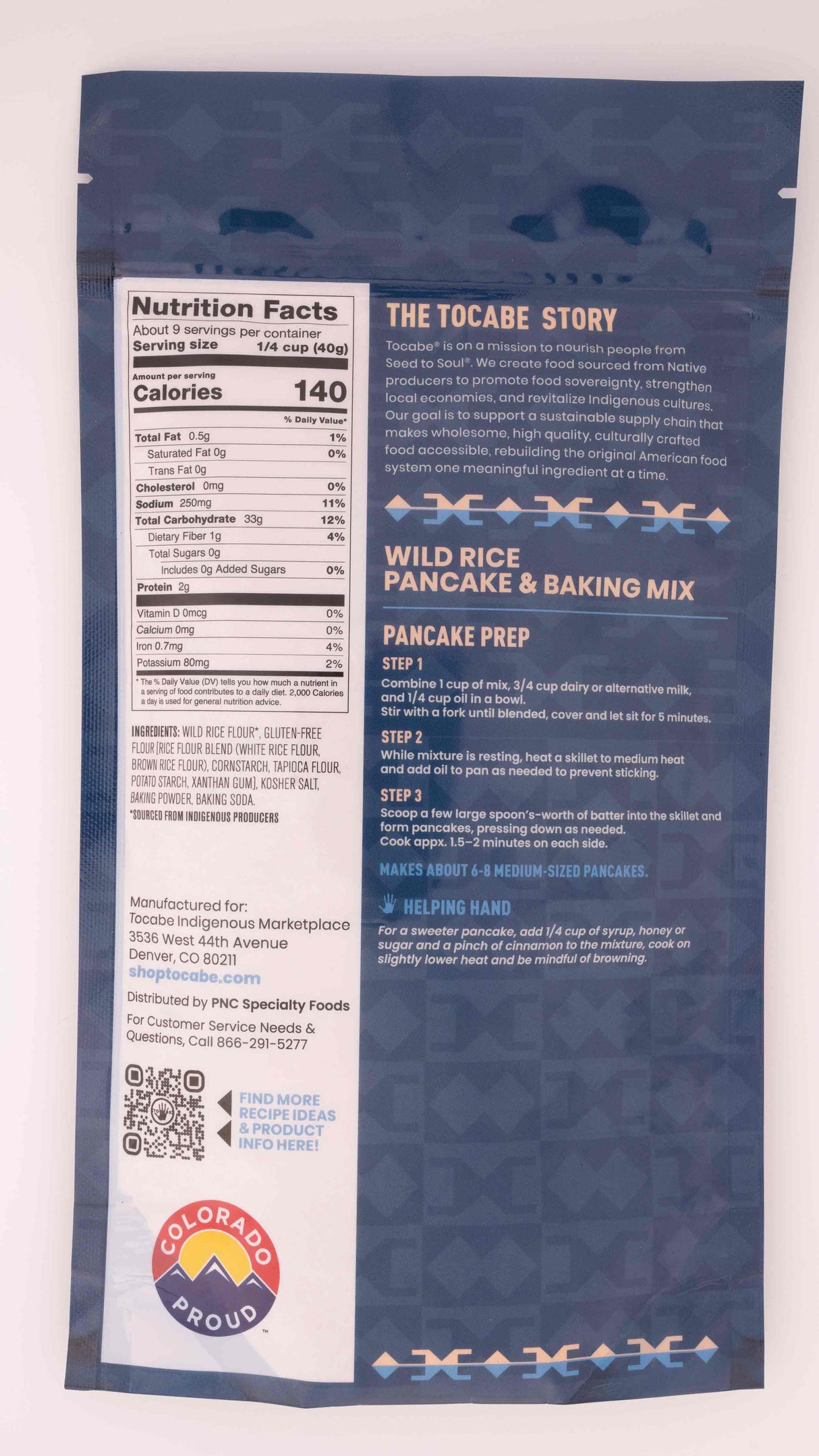 Tocabe's Wild Rice Pancake Mix
