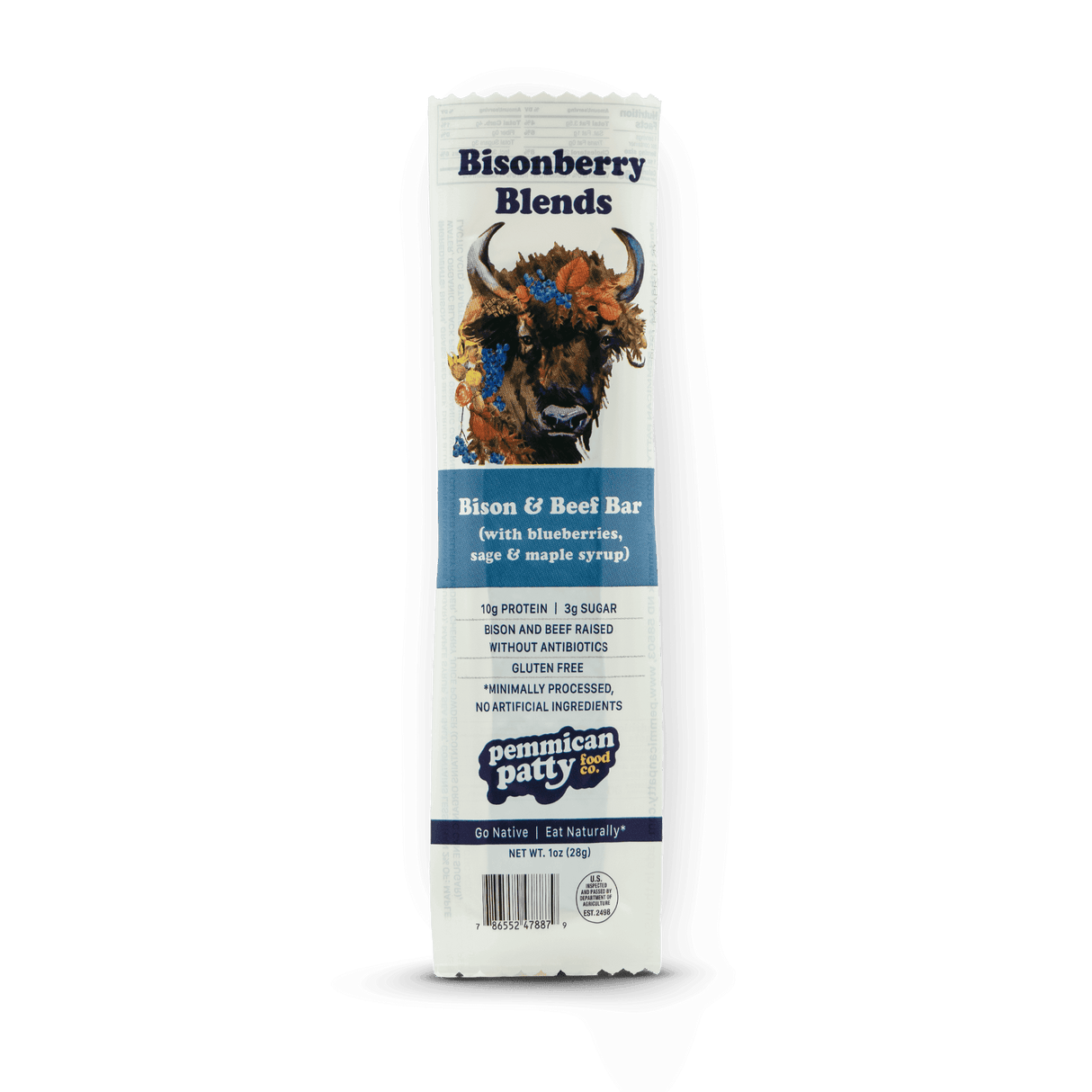 Pemmican Patty's Blueberry & Sage Bisonberry Bar