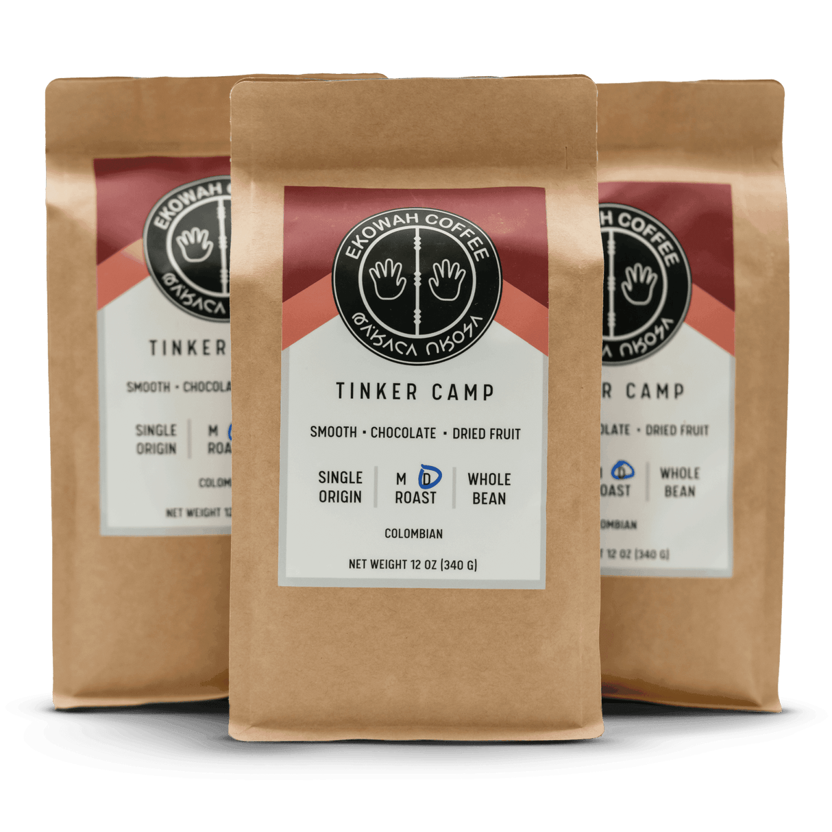 Ekowah Coffee Tinker Camp Colombian Dark Roast 3-Pack