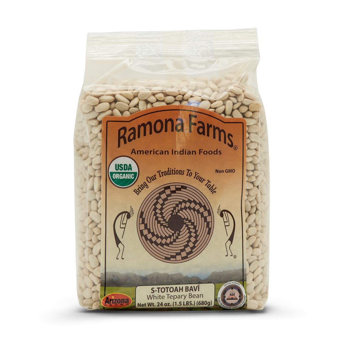 Ramona Farms White Tepary Beans (Stotoah Bavi)