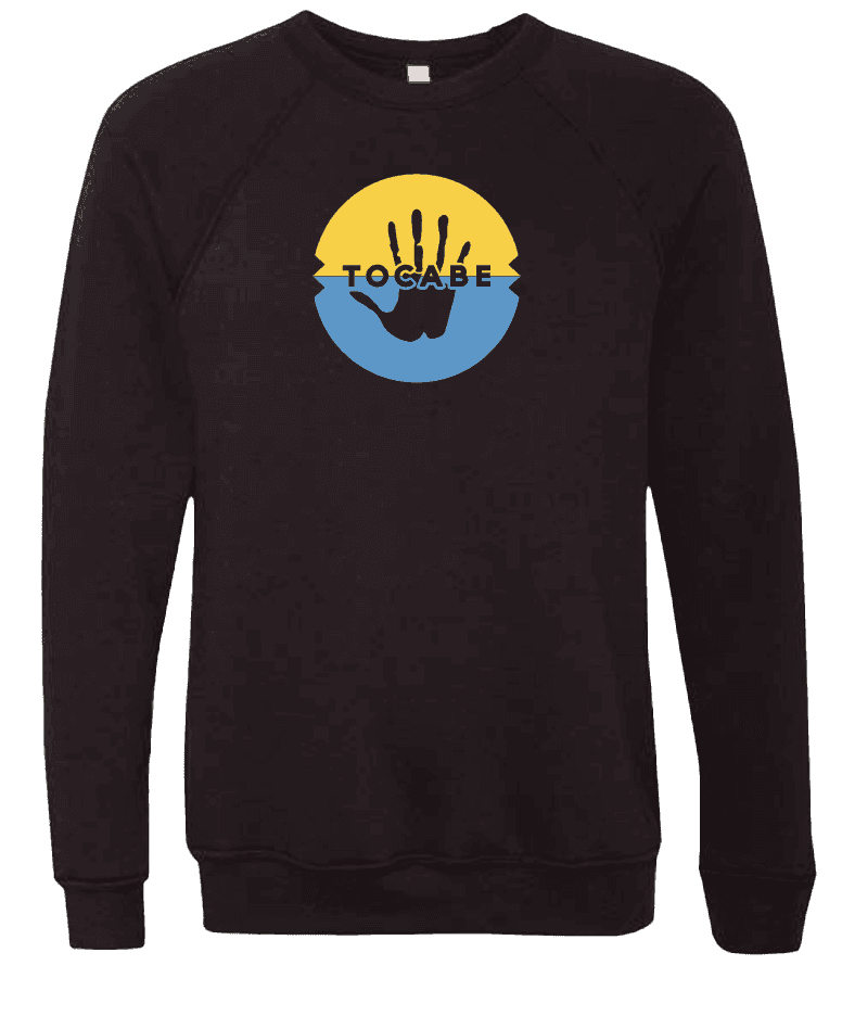 Tocabe Split Hand Crewneck Sweatshirt – Black