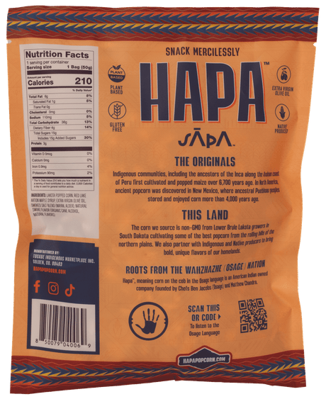 HAPA Pop Wild Maple Kettle Popcorn 3-pack