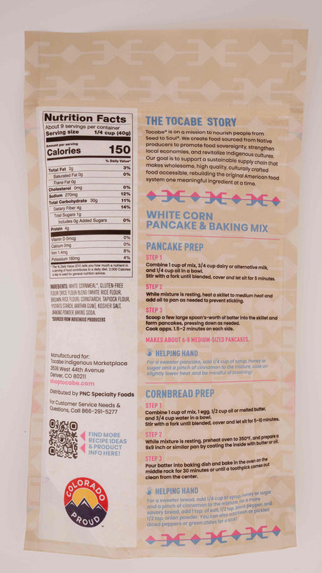 Tocabe's White Corn Pancake & Baking Mix